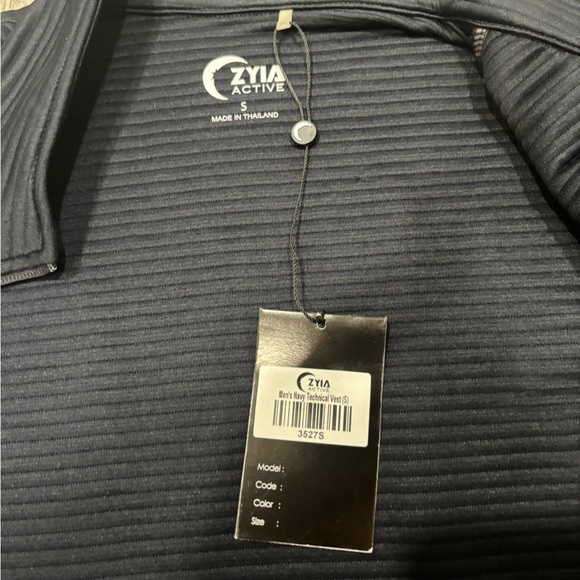 Zyia Men’s Technical Zip Front Athletic Ribbed Casual Dri Fit Vest Small - Picture 5 of 8